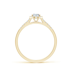 Bague de fiançailles et de mariage vintage en diamant ovale cultivé en laboratoire certifié IGI, or 10K 14K 18K, argent 925 935 plaqué rhodium - Product Image 4