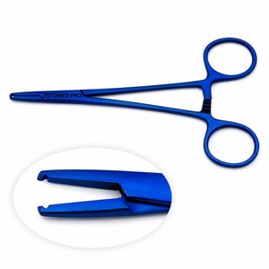 Outil microdermique en acier inoxydable doré à un trou, léger et de haute qualité, pour le piercing corporel (forceps) - Product Image 5