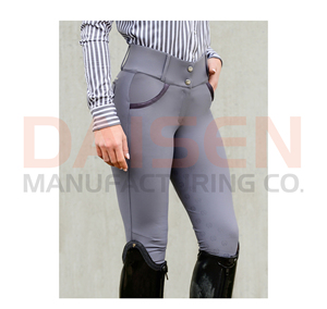 Leggings d'équitation pour femmes à grip intégral en silicone, taille haute, extensibles, respirants, coupe sportswear - Product Image 4