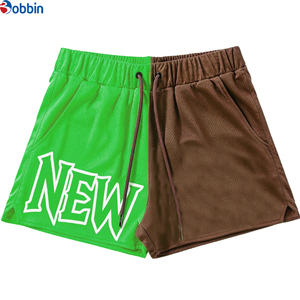 New Arrival Comfortable Men's <b>Clothing</b> Mesh Men's Shorts 3D Embroidered Letter Print Drawstring Design Men's Gym Shorts - Product Image 2