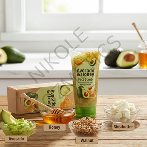 Exfoliante Facial de Gel de Miel y Aguacate - Exfoliación Suave, Limpieza Profunda, Hidratación y Nutrición para una Piel Suave, Radiante y Luminosa - Product Image 2