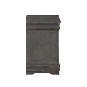 Comodino grigio scuro in pino solido con 2 cassetti - Product Image 6