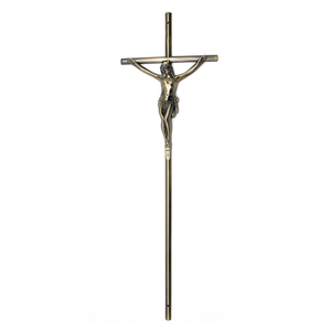 Cruz de aluminio decorativa para ataúd, accesorio metálico delgado para urna funeraria - Product Image 3