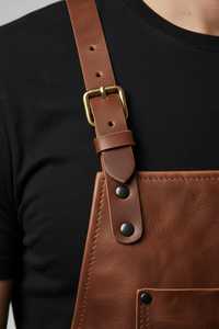 Tablier en cuir de haute qualité pour uniformes de personnel, vente en gros, hôtel, restaurant, industrie des services professionnels LPN-0285 - Product Image 4