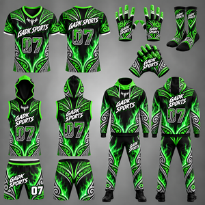 Nuevo uniforme de fútbol 7v7 personalizado de poliéster a la venta, último modelo de moda, nuevo estilo de uniforme 7 contra 7 para equipos deportivos. - Product Image 3