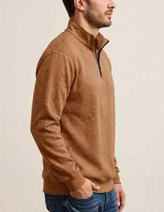 เสื้อสเวตเชิ้ตผู้ชายแบบซิป ¼ ตัว แบรนด์ Oneten รุ่น Waffle คอตั้ง แขนยาว สวมใส่สบาย - Product Image 3