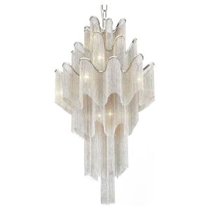 Lustre à pampilles en fer, forme ronde moderne, fait main, écologique, pour Diwali, montage au plafond, décoration intérieure pour salon - Product Image 2