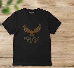 Camiseta gráfica Elite Freedom Flight – Algodón premium color castaño, con detallada silueta de águila en vuelo - Product Image 1