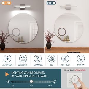 Moderna Barra de Luz LED para Baño de 16 Pulgadas, Regulable, Lámpara de Pared para Baño, 8W, Iluminación LED para Baño - Product Image 6