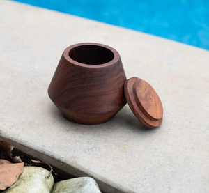Handmade Wood Sugar Pot Condiment Pots with Lid for Home Kitchen Restaurant Used Classic Wooden Sugar Pot and Spice Pots - Product Image 1