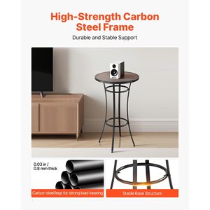 Tavolo da Bar esterno 23.7 altezza da bancone facile da pulire con struttura in metallo robusto per interno alto Pub cucina tavoli da giardino bistrot - Product Image 3