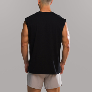 Men's Tank Tops Gym Exercise Fitness Sports <b>Vest</b> with Wide Shoulder Round Neck Sleeveless Shirt Casual Wear Tank Tops - Product Image 5