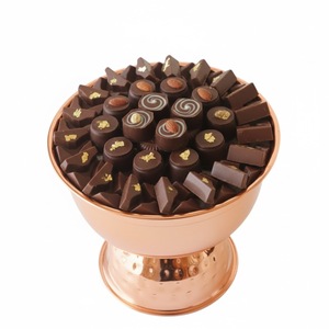 Admirable diseño de tazón decorativo para servir chocolate, tazón de chocolate de metal chapado en cobre de primera calidad para eventos y catering. - Product Image 3