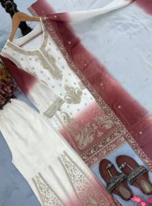 <b>Top</b> Quality Embroidery Sequence Work <b>Indian</b> and Pakistani Clothing Salwar Suit Available at Export Price - Product Image 5