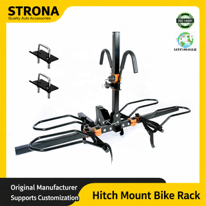 Porte-vélos de remorque pour 2 vélos, plateforme extérieure avec stabilisateur et design pliable - Product Image 6