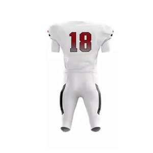 Maillots de football entièrement personnalisés, taille plus, avec pantalon assorti, uniforme de football américain pour adultes en polyester - Product Image 3