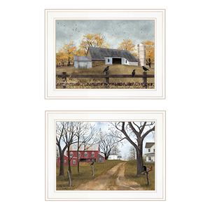'Country Roads Collection' de Billy Jacobs, viñeta de 2 piezas, marco blanco, tapices de pared - Product Image 1