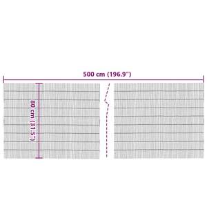 Valla de jardín de caña de 196,9 "x 31,5" elegante enrejado y puerta para espacio de vida al aire libre - Product Image 5