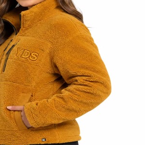 Trendy Winter Men's Long <b>Orange</b> ColorBlock Hooded Polar <b>Fleece</b> Jacket-Waterproof Breathable Quick Dry Reflective Thin - Product Image 4