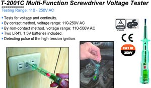 (110~250V AC) ไขควงทดสอบแรงดันไฟฟ้าอเนกประสงค์ - Product Image 3