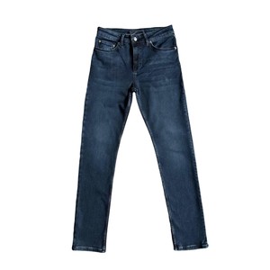 Estilo occidental, marca personalizada, cremallera, botón de vuelo, lágrimas, pantalones desgastados rasgados, parches de decoloración lavados azules rectos informales, pantalones vaqueros para hombres - Product Image 6