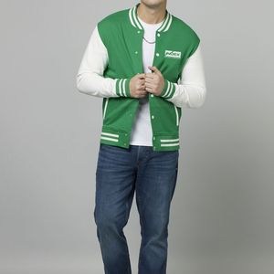 Chaqueta Varsity Moderna para Hombre, Chaqueta Bomber con Mangas de Cuero, Estilo Urbano Otoño Invierno, Ropa Exterior de Moda, Personalizada OEM - Product Image 5