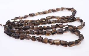 ลูกปัดควอตซ์สโมคกี้ธรรมชาติทรงหยดน้ำเจียระไนด้วยเลเซอร์ ขนาด 10-16 มม. ลูกปัดพลอยควอตซ์สโมคกี้ขัดเงา ลูกปัดควอตซ์สโมคกี้ธรรมชาติ - Product Image 5