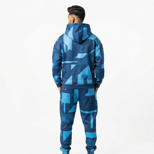 Men's Sublimation Oversize Sweat <b>Hoodie</b> Tracksuit Loose Fit Street Wear <b>Hoodie</b> And Sweat Pants Full Length Baggy Tracksuit Men - Product Image 2