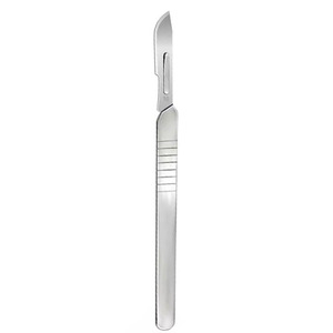 Vente en gros de scalpel chirurgical en acier inoxydable avec # Couteau chirurgical de précision à 10 lames, manche texturé, instrument médical OEM - Product Image 4