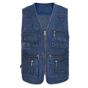 เสื้อกั๊กยีนส์คุณภาพสูง ดีไซน์ล่าสุดสำหรับผู้ชาย เหมาะสำหรับใช้งานกลางแจ้ง สั่งผลิตได้ในปริมาณน้อย - Product Image 2