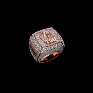Anillo de Plata de Ley 925 con Cabeza de León y Moissanita VVS, Estilo Hip Hop, para Hombre - Product Image 2