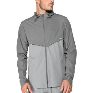 Ensemble veste et pantalon coupe-vent en nylon pour homme OEM, léger, en polyester, avec fermeture éclair, respirant, pour sports de plein air, entraînement en salle de sport - Product Image 3