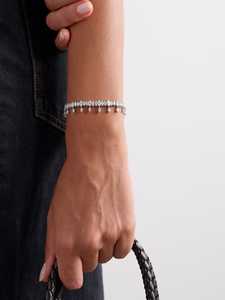 Pulsera de Oro Blanco Sólido de 18K con Diamantes en Forma de Marquesa, Pulsera de Diseño Premium con Racimo de Diamantes en Oro Blanco de 18K - Product Image 2