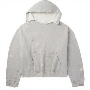 Nouveau design – Sweat à capuche vintage pour homme, délavé à l'acide, en molleton épais 100 % coton, teint uni, idéal pour l'hiver - Product Image 2