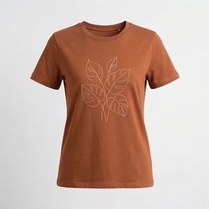 เสื้อยืดผู้หญิงคุณภาพดีจากผู้ผลิตชั้นนำสำหรับฤดูร้อน เสื้อยืดเปล่าแบบเรียบง่ายทรงเข้ารูปสำหรับผู้หญิง แฟชั่นทันสมัยและเป็นมิตรต่อสิ่งแวดล้อม - Product Image 1