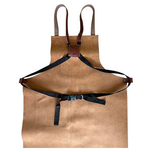 Delantal de Trabajo Profesional Multiusos de Cuero Genuino, Delantal de Chef, Suministro ODM, Resistente a la Abrasión, Unisex, con Múltiples Bolsillos - Product Image 6