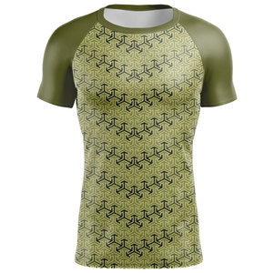T-shirt de protection solaire pour homme, personnalisé OEM, très demandé, extensible, imprimé par sublimation, col rond, manches courtes, respirant et élégant - Product Image 1