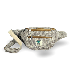 Sac banane artisanal en chanvre et coton pour le voyage - Sac de taille léger, confortable et écologique avec sangle réglable - Product Image 1