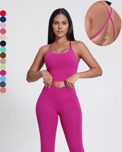 Top Deportivo con Espalda Cruzada y Sujetador Incorporado, Alta Elasticidad, Suave como la Mantequilla, Transpirable, para Yoga y Fitness - Product Image 1