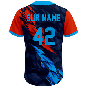 High Quality 100% Polyester <b>Baseball</b> <b>Jersey</b> Custom Sublimation Breathable Quick Dry Unisex Teamwear Manufacturer Wholesale <b>Bulk</b> - Product Image 4