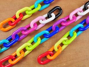 Décoration murale artisanale en résine, style moderne, maillons grands et épais, mélange de couleurs, design punk, chaîne longue multi-pièces - Product Image 3