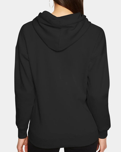 <b>Women's</b> <b>Black</b> Hooded Sweatshirt <b>Long</b> <b>Sleeve</b> Pullover With Kangaroo Pocket Autumn Casual <b>Top</b> - Product Image 3