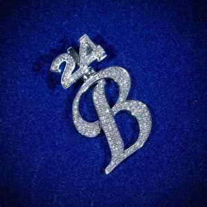 Hot Sale <b>Initial</b> Letter Charm 925 Sterling <b>Silver</b> Moissanite <b>Pendant</b> Custom Iced Finish Passes Diamond Tester Sparking Rising - Product Image 3