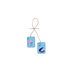 Latest Seed Bead Handmade Mahjong Tile <b>Bag</b> <b>Charms</b> Ornaments Latest Trendy Beaded <b>Charms</b> Mahjong Theme Beaded Decorative Handmade - Product Image 5