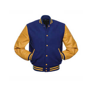 Veste universitaire en laine personnalisée avec motif géométrique et capuche pour hommes et femmes, veste de baseball élégante, service OEM - Product Image 2