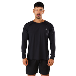 Camisa Negra de Manga Larga para Hombre, Cómoda, de Algodón Premium, Informal, Elegante, Deportiva, a la Moda, para Gimnasio, Venta al por Mayor - Product Image 1