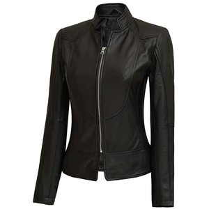 Chaqueta de Cuero Genuino para Mujer, Reversible y Transpirable, con Tejido de Punto, Diseño Elegante para Invierno - Product Image 4