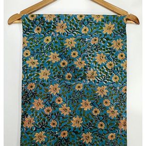 Tela de Algodón Cambray Estampada a Bloques 60x60, Tela de Algodón con Estampado Tradicional Jaipuri - Product Image 5