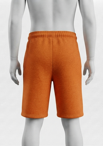 Shorts Bermuda Unisexe Gris 100% Coton avec Cordon de Serrage et Logo sur le Devant, Taille Mi-Haute, Tricoté Respirant, Style Décontracté Uni - Product Image 2