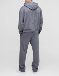 Conjunto de 2 Piezas de Ropa Deportiva de Invierno para Hombre, Chaqueta con Cremallera de Forro Polar Técnico y Bordado de Toalla ODM de Alta Calidad, Suministro ODM, Algodón y Poliéster - Product Image 3